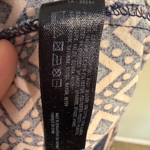 Anthropologie Lilka Navy and Cream Geometric Strap Maxi Dress - Picture 11 of 11